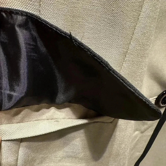 Kasper blue grotto summer straw/black belted trench coat size 18 - Picture 8 of 11